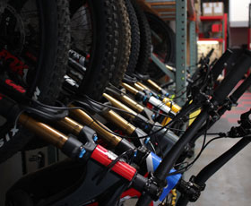 bikes on rack